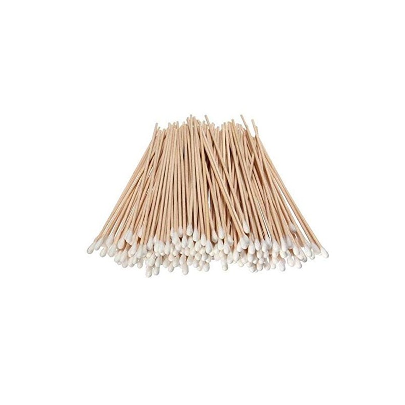 CMJ 100 x Extra Long Cotton Medical Swab 6" Wooden