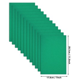 Jtnohx Self Adhesive Foam Sheets for Crafts, 12 Pieces Eva Foam Board, 7"×11.3" Colour Eva Sheets with Adhesive Backing, Sticky Craft Paper for DIY Projects (Green)