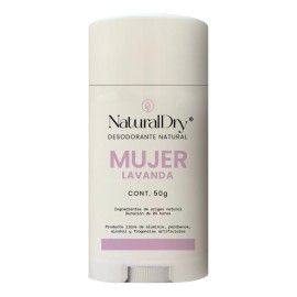 Desodorante Naturaldry Mujer Stick Vegano Lavanda 50g