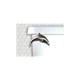 Dolphin Toilet Flush Handle - Front Mount - Satin Pewter