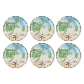 Supreme Housewares 6-Piece Sealife Turtle 9" Melamine Plate Set