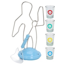 Electric Shock Maze Game Interactive Interesting Safe with 4 Wine Cups Stable Touch Puzzle Game for Concentration Exercise Drinking Games Party