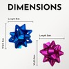 Kissymix 5cm Medium Metallic Bows Set of 80 Blue &
