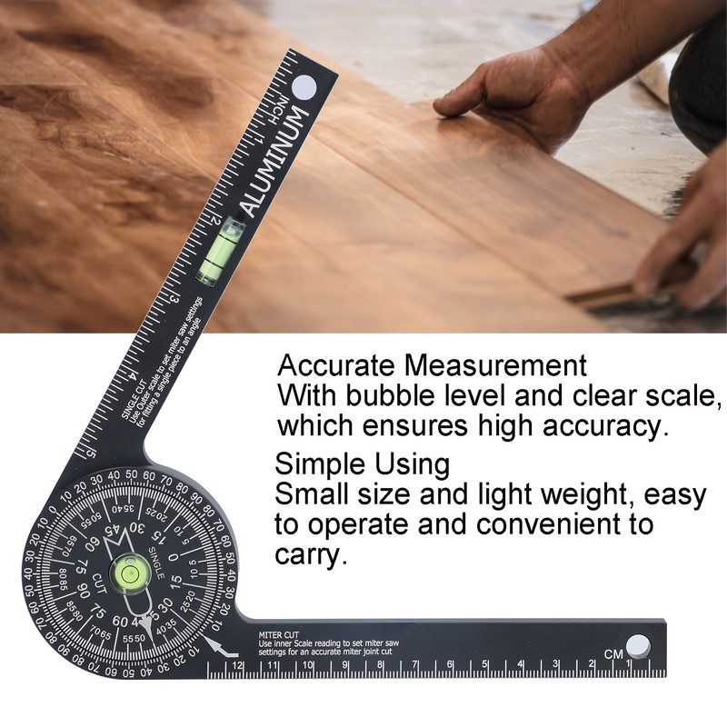 Miter Saw Protractor Metal Angle Measurement Finder Gauge Cutting Guide