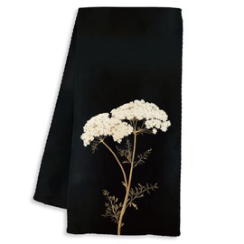 FTKBGHY Vintage Dark Flower Kitchen Towels, Moody Cottagecore Floral Botanical Decorative Dish Hand Tea Towels for Bathroom Kitchen, Rustic Floral Bathroom Decor, 16x24 Inch