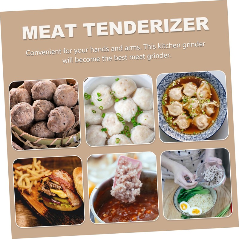 Ipetboom Stainless Steel Meat Tenderizer Mallet with Handle Ergonomic Kitchen