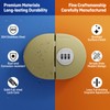 Ranbo Frameless Mechanical Combination Glass Door Lock, No-Drill Installation, Fits