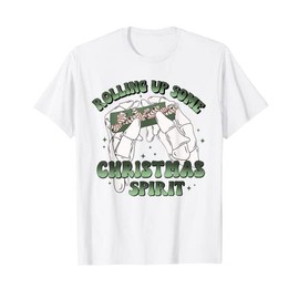 Skeleton Rolling Up Some Christmas Spirit Tree Cakes Pajama T-Shirt