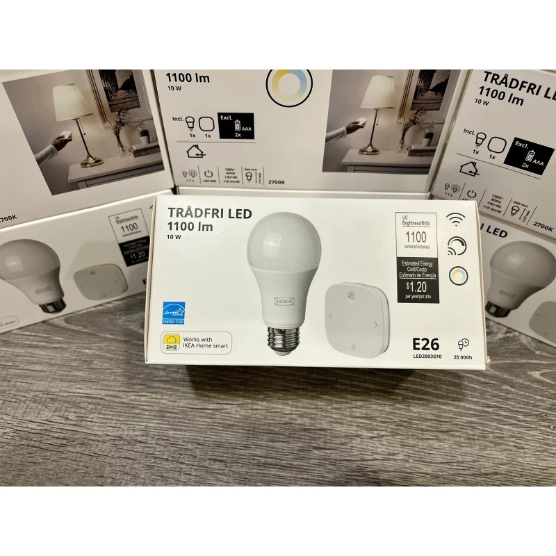 IKEA TRÅDFRI Kit, Remote control + LED BULD E26 1100