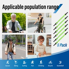Dhoptical Green Adjustable Sunglasses Holder Strap,Eyeglass Straps Cords,6 Pack Adjustable Rope Eyewear Keeper Strap