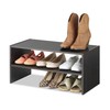 Whitmor Wood Stackable 2-Shelf Shoe Rack, 24 INCH, Espresso