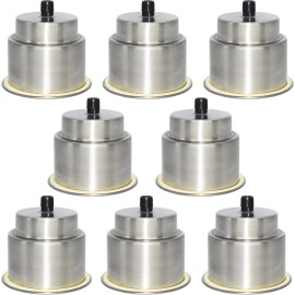 Amarine Made Set of 8 Stainless Steel Cup Drink Holder Insert w/ Drain Marine Boat RV Camper