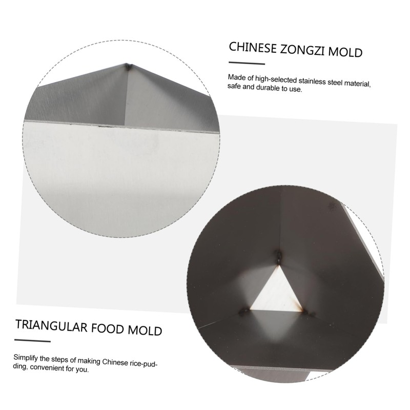 Alipis Efficient Rice Pudding Shaper Stainless Steel Triangle Mold Simplify