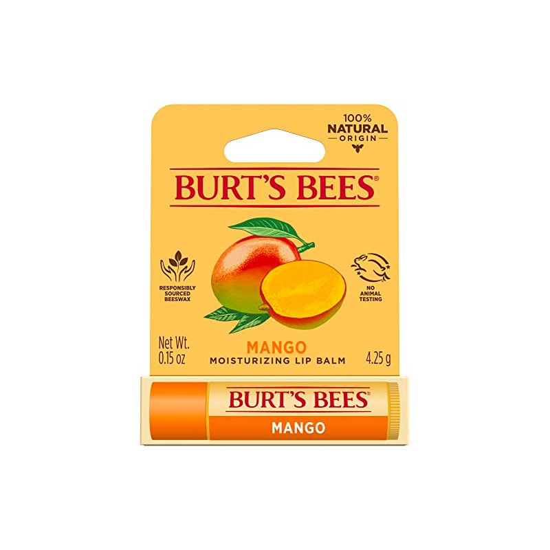 Burt 's Bees Bálsamo de labios hidratante, mango 0.15 onzas.