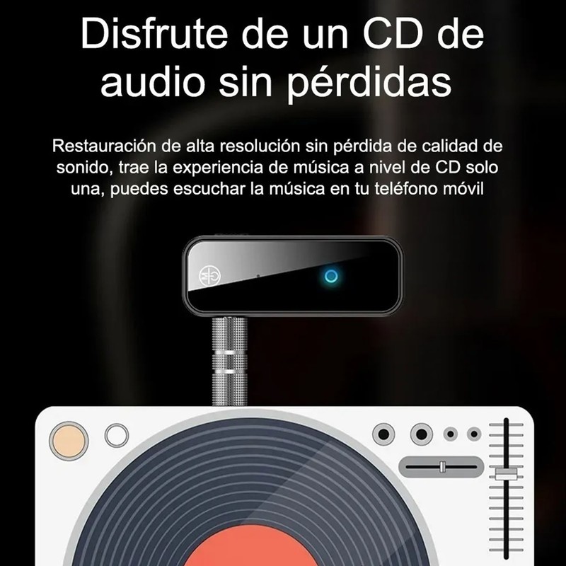 Bluetooth 5.0 Receiver 3.5mm Interface 2 in 1 AUX Adapter