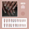 White French Tips Press on Nails Long Square Fake Nails