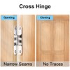 2 Pieces Concealed Folding Hinges 180 Degree Folding Door Hidden