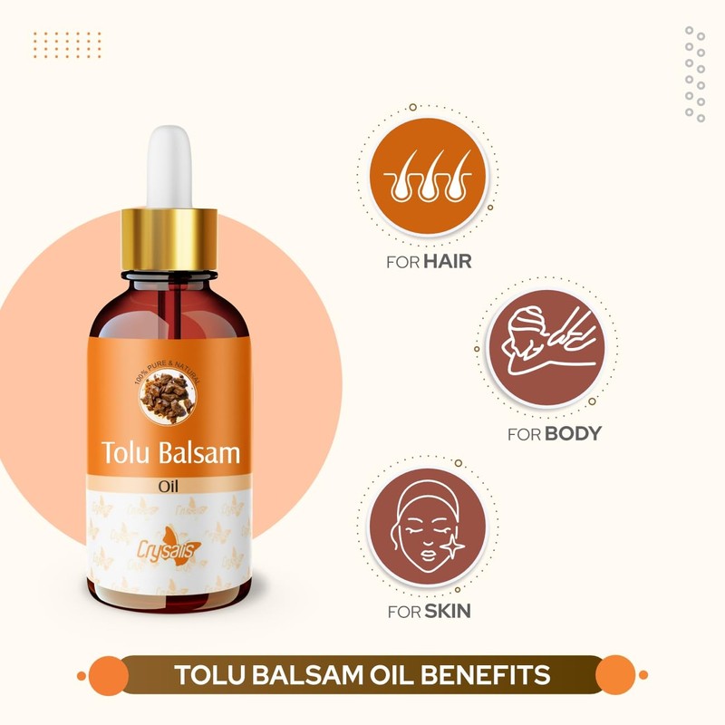 Crysalis Tolu Balsam Pure Essential Oil (Myroxylon balsamum) Steam Distilled