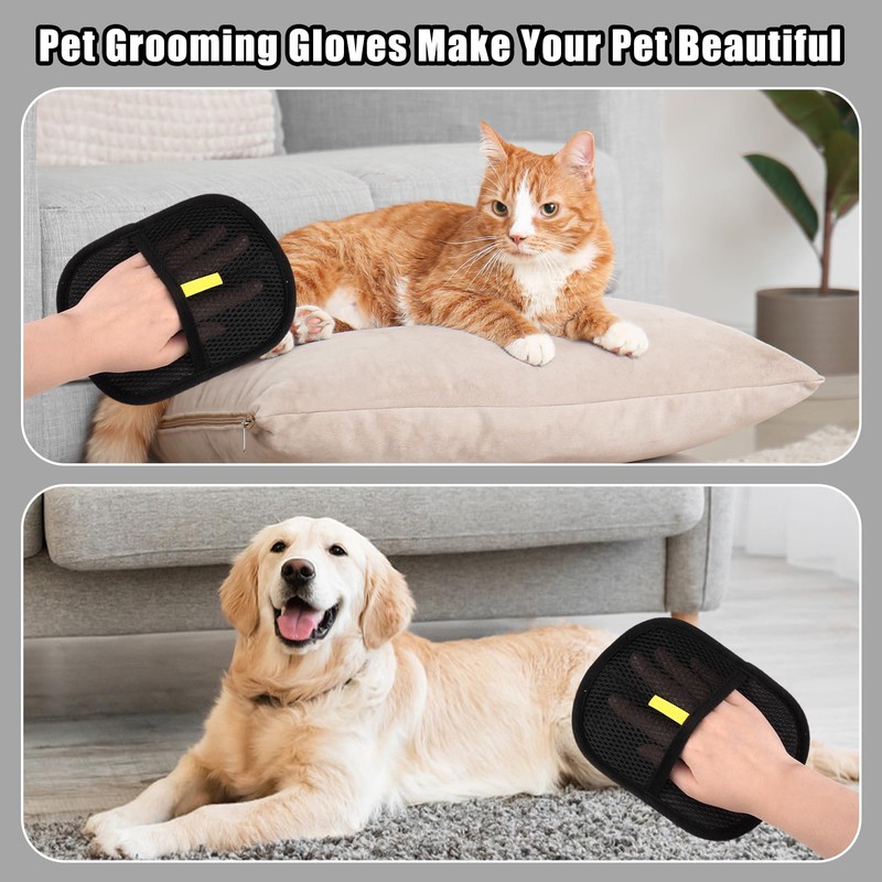 Vindobil Pet Hair Removal Gloves for Cats and Dogs, Reusable