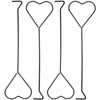 HEMOTON 4pcs Heart Stainless Steel Candle Wick Dippers Candle Hooks