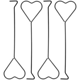 HEMOTON 4pcs Heart Stainless Steel Candle Wick Dippers Candle Hooks Candle Extinguishing Hooks Candle Trimming Hooks