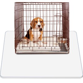 Cinnvoice Under Dog Crate Mat Floor Protector 48 x 48 Dog Kennel Mat Waterproof pet cage Mat Under Bird Cage Mat Dog Clear Mat Liner Washable Puppy Pee Training Water Resistant Pad to Protect Floors
