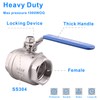 DERNORD Stainless Steel 304 Ball Valve, 2-Piece Full Port Heavy