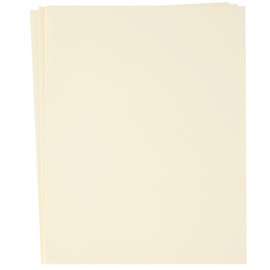 24 Sheets 8 1/2 x 11 Thick Paper Cardstock Blank Cards 300GSM Colorful for DIY Crafts Cards Making, Invitations, Scrapbook Supplies (Cream Color)
