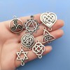 42pcs Celtic Knot Charms, Irish Traditional Pendants Antique Silver Alloy