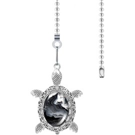 Hyamass 12" Sea Turtle Ceiling Fan Pull Chain Extender with Chain Connector