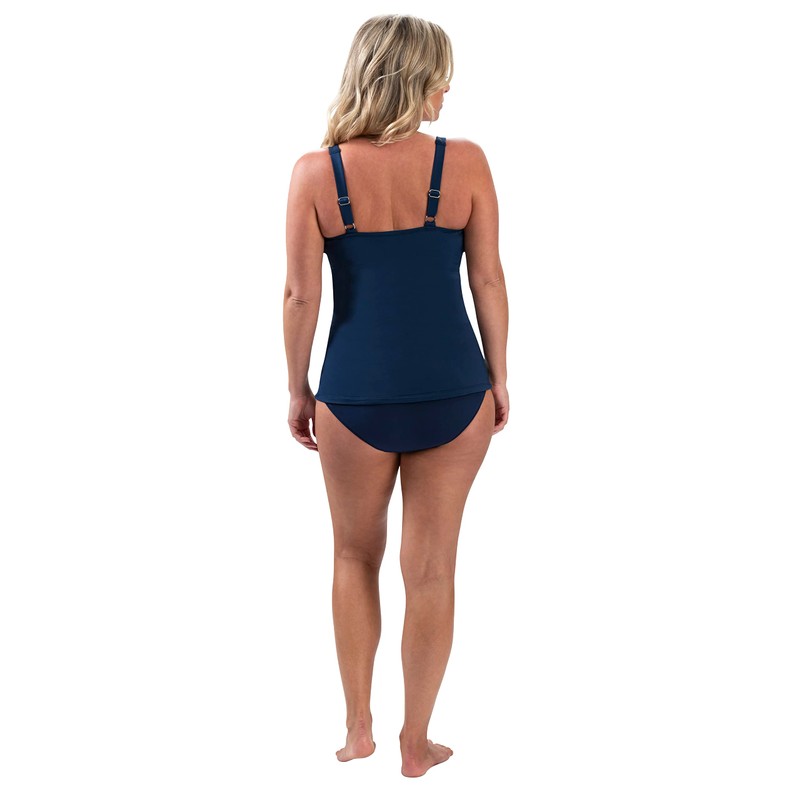 Dolfin Aquashape Womens Solid Wrap Tankini Top