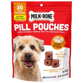 Milk-Bone Pill Pouches Dog Treats with Real Chicken, 30 Count Bags