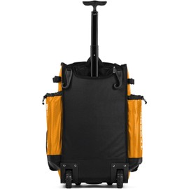 Boombah Rolling Superpack Baseball/Softball Gear Bag - 23-1/2" x 13-1/2" x 9-1/2" - Gold/Black - Telescopic Handle - Holds 4 Bats - Wheeled Version