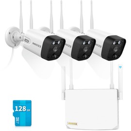 (2-Way Audio) 4-Antennas Enchance 3K 5.0MP 1944P Outdoor Wireless Security Camera System WiFi Cameras Video Surveillance DVR Kit
