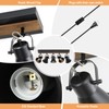KEESFU 5-Light Plug in Track Lighting Kit,Black Semi Flush Mount