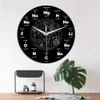 ONEVER Modern Wall Clock with Chemistry Science Periodic Table Rounded