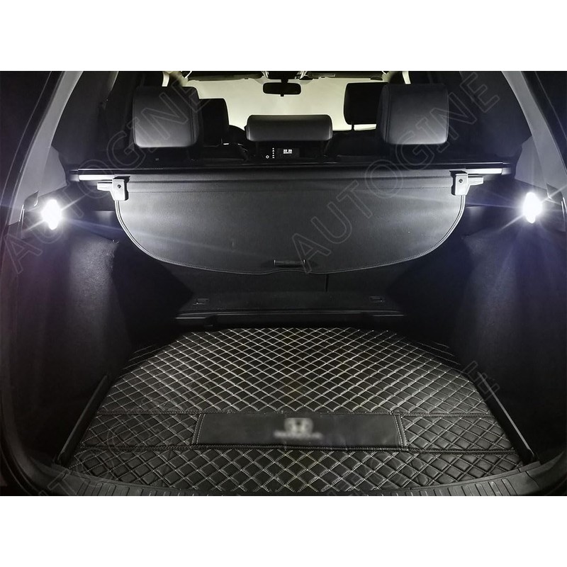 AUTOGINE 7 Piece White LED Interior Lights Kit for Honda