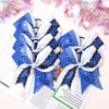 6PCS Glitter Cheer Bow Large Cheer Bows Rhinestones Hair Bows