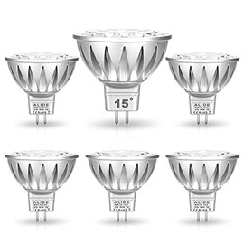 ALIDE MR16 Led Bulbs 15 Degree 15° Narrow Beam Angle,GU5.3 20W 35W Halogen Equivalent,5W,450LM,2700K Soft Warm White,12V Low Voltage MR16 Led Bulbs for Landscape Ceiling Track Lighting,6Pack