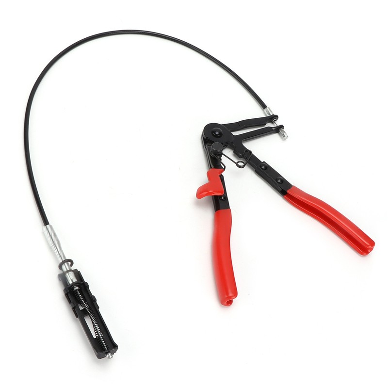 Flexible Wire Hose Clamp Plier Steel RustProof Red Black Automobile