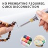 Rechargeable Dual-Heating Thread Burner Kit,Cordless Thread Zapper with Replacement Tip,Cleaning