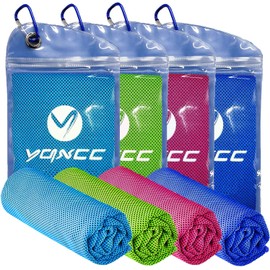 YQXCC Paquete de 4 Toallas refrescantes (47 "x 12") Toalla de Hielo para el Cuello, Toalla fría de Microfibra