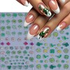 2 Sheets Irish Four-Leaf Clover Nail Art Stickers St. Patrick's