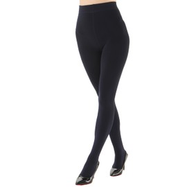 Paralinda Women's Thick Warm Fleece Lined Thermal Tights (Navy Blue,S)
