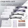 LUFF 4pairs Reading Glasses Lightweight Computer Eyeglasses Gray Can Filter
