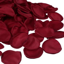 Oruola 200pcs Rose Petals Decorations, Flower Girl Petal, Flower Petals for Wedding,Silk Dark Red Rose Petals for Wedding Bridal Shower Decor Aisle Scatter Dinner Table Party Decor, Wine Red