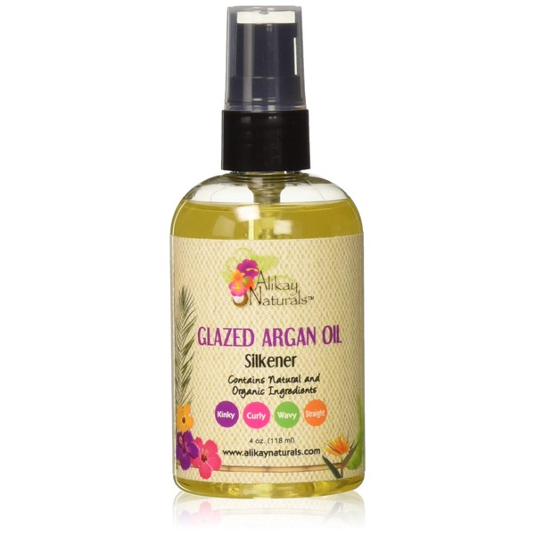Alikay Naturals Glazed Argan Oil Silkener Natural Argan Oil, Sweet Almond Oil 4 Ounce