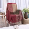 ele ELEOPTION Chenille Throw Blanket, Jacquard Tassels Throw Blanket Sofa