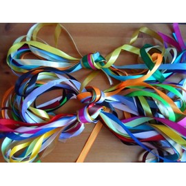 10 x 1m x 12mm 1 Satin Ribbon Assorted Colours 10 metres 12 mm