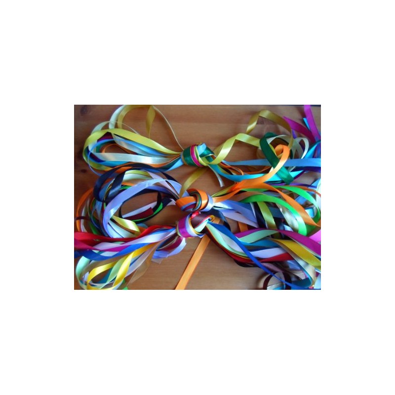 10 x 1m x 12mm 1 Satin Ribbon Assorted Colours